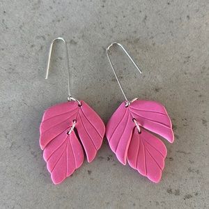 Handmade clay earrings.
